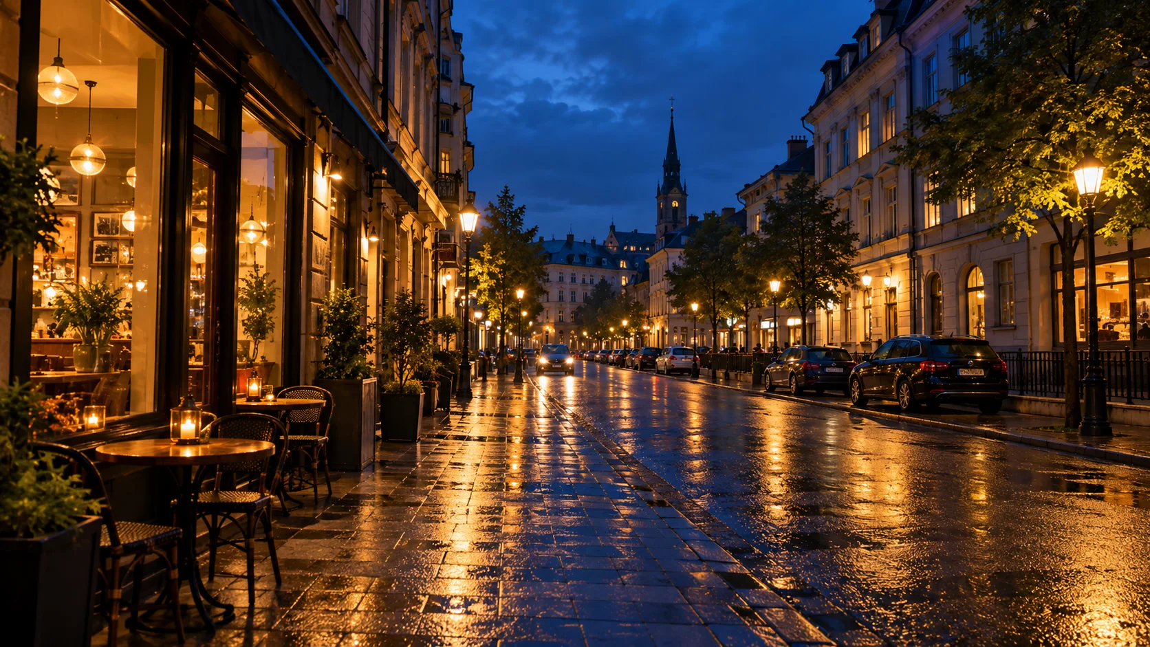 AI image enhancer night photo cleanup example
